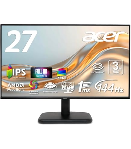 acer KA272 abmiixモニター Amazon.co.jp: Acer モニター AlphaLine KA272Abmiix 27インチ VA 非